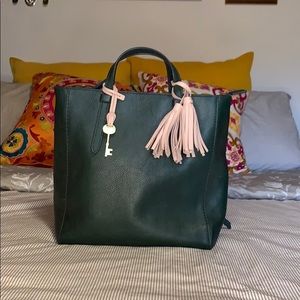 Fossil green backpack